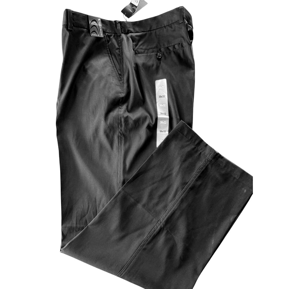 Pebble Beach Golf Pants Men 38x32 Black New Performance Moisture Wicking Stretch